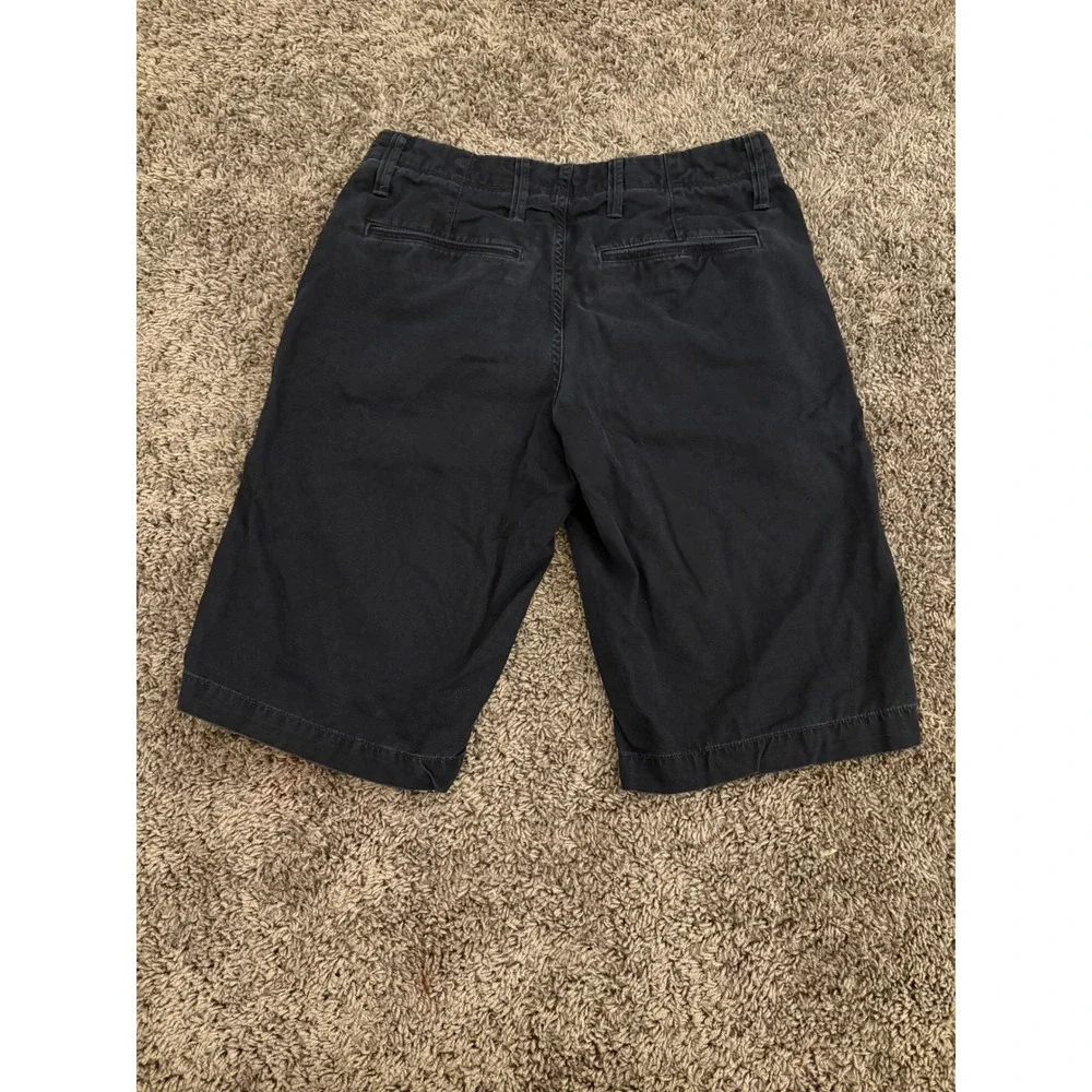 Gap Lived-in Chino Shorts Mens 28 Navy Blue Flat Front Casual Cotton Summer